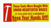 Keep Your Hands Off! w/Hammer Toolbox Decal H-1 - Ironworkergear