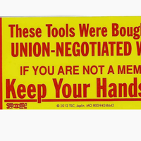 Keep Your Hands Off! w/Hammer Toolbox Decal H-1 - Ironworkergear