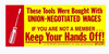 Keep Your Hands Off! w/Screwdriver Toolbox Decal #H-2 - Ironworkergear
