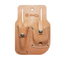 Site Pro Leather Gammon Reel and Plumb Bob Sheath - Ironworkergear