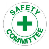 Safety Committee with Cross Hard Hat Marker #HM-5 - Ironworkergear