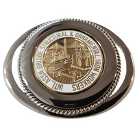 Union Ironworker Powerhouse Belt Buckle in Gold #BW-BB-IWG - Ironworkergear