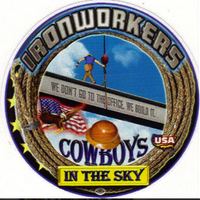 Cowboys in the Sky 14" Truck Decal #BW-TD-CS - Ironworkergear