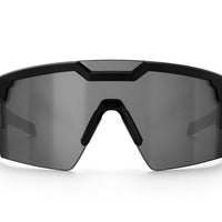 Heat Wave Future Tech Sunglasses: Black Frame/Silver Lens Z87+ - HardHatGear