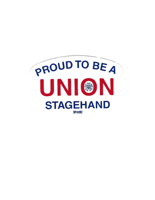 Proud to be Union Stagehand Hard Hat Sticker #HS-PTB-SH - Ironworkergear