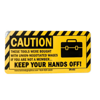 Keep Your Hands Off! Hard Hat Sticker Union Made Hard Hat Sticker #S-07 - Ironworkergear