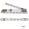 Keson 6' x 5/8" White Wood Ruler - Ironworkergear