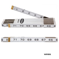 Keson 6' x 5/8" White Wood Ruler - Ironworkergear