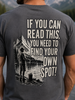 Old Skool Customs "If You Can Read This, You Need to Find Your Own Spot" Fishing T-Shirt