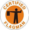 Certified Flagman Hard Hat Marker HM-106 - Ironworkergear