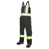 Tough Duck Ripstop Insulated Safety Bib Overall-Black - Ironworkergear