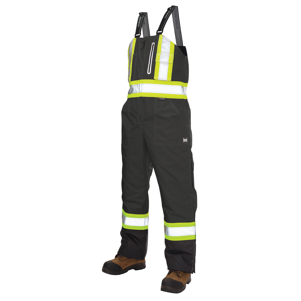 Tough Duck Ripstop Insulated Safety Bib Overall-Black - Ironworkergear