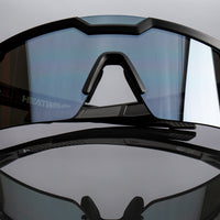 Heat Wave Future Tech Sunglasses: Black Frame/Silver Lens Z87+ - HardHatGear