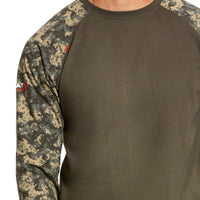 Ariat FR Baseball T-Shirt Sage Digi Camo #10027892 - Ironworkergear