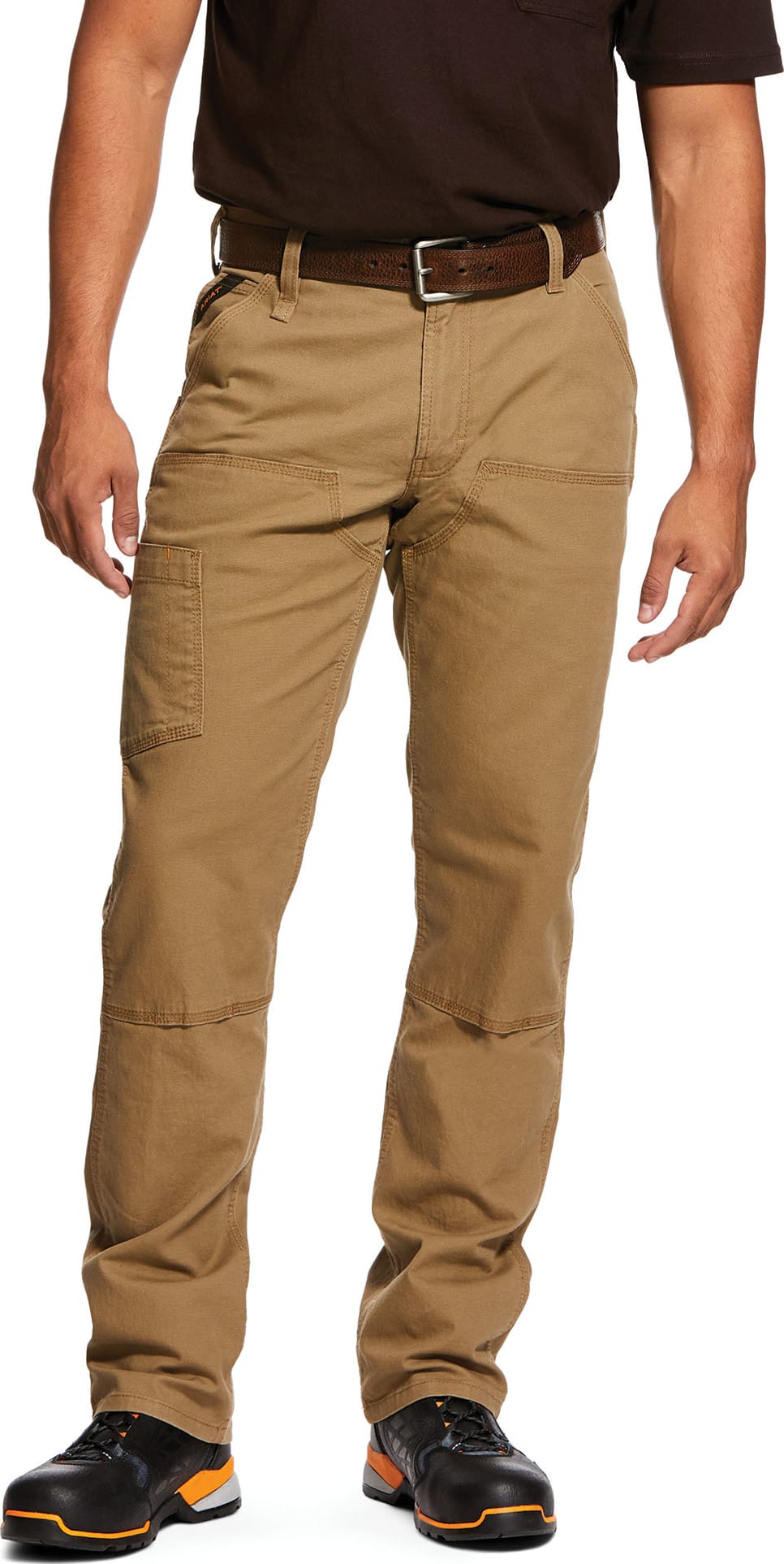 Ariat Rebar M4 Low Rise DuraStretch Made Tough Double Front Stackable Straight Leg Pant, Khaki #10030232 - Ironworkergear