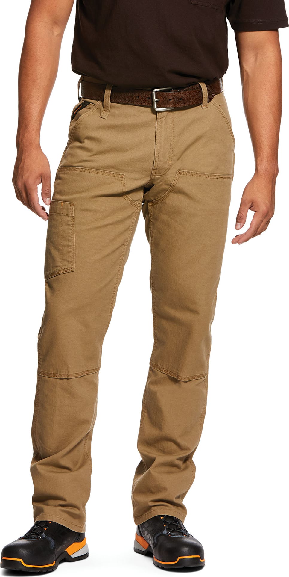 Ariat Rebar M4 Low Rise DuraStretch Made Tough Double Front Stackable Straight Leg Pant, Khaki #10030232