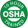 10 Hour OSHA Trained Hard Hat Sticker #HM-125