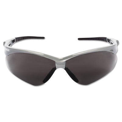 Nemesis Smoke Lens Silver Frame Safety Glasses #47383 - Ironworkergear