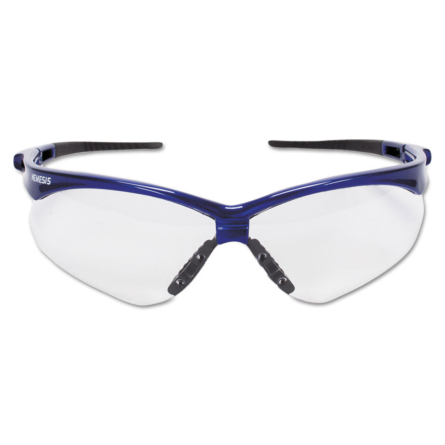 Nemesis Clear Lens Blue Frame Safety Glasses #47384