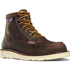 Danner Bull Run moc toe brown leather safety toe boot for women