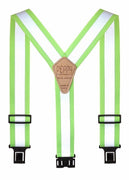 Perry Hi-Viz Lime Suspenders With Reflective Stripes - Ironworkergear