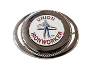 Ironworker 'Man & Beam' Belt Buckle - Ironworkergear