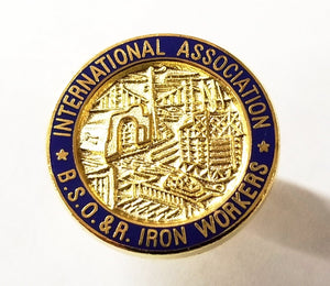 Union Ironworker Logo Hat Pin