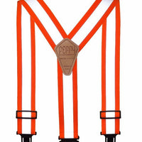Perry Suspenders Unisex Regular Elastic Hook End Reflective Suspenders Hi Vis Orange