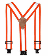 Perry Suspenders Unisex Regular Elastic Hook End Reflective Suspenders Hi Vis Orange