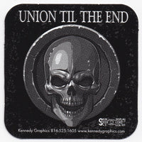 Union Til the End Skull Hardhat Sticker  K6  