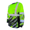 Safety Shirtz SS360º American Grit Yellow Class 3 Type-R Reflective Long Sleeve Safety Shirt - Ironworkergear