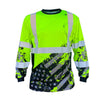 Safety Shirtz SS360º American Grit Yellow Class 3 Type-R Reflective Long Sleeve Safety Shirt - Ironworkergear