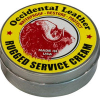 Occidental Leather Waterproof Rugged Service Cream 3850  Waterproof, Restore & Protect your Leather Tool Bags. Increase Leather Life.  This dressing coats and penetrates the fibers to inhibit oxidation, and maintains a desirable level of lubrication in the leather, allowing the fibers to bend and move for longer life.  The cream is chemically neutral, carrying no salts or harsh solvents.