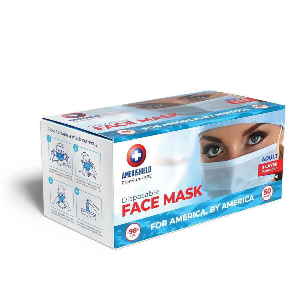 AmeriShield USA Made Disposable Face Mask - Ironworkergear