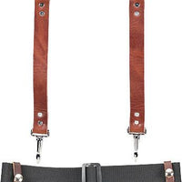 Occidental Part #5045  For the big and tall professional. Straps add 10” to total length of suspenders and backstrap adds up to an extra 6” between bags in back. 