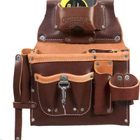 Occidental Leather #5085  This Engineer's Tool Case is a professional leather tool bag featuring internal & external tool organization w/ 17 pockets/tool holders. This high quality, 8-oz. top grain leather case is truly a work of industrial art! Tools Case is divided inside for maximum organization and holds the screwdrivers, markers, strippers, pliers, utility knife, chisels, torpedo level, hammer. Comes with quick release tool snap, strap for electrical tape.