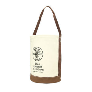 Klein Leather Bottom Canvas Bucket #5104 - Ironworkergear