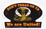 'Don't Tread On Us' Union Hard Hat Sticker  S-08