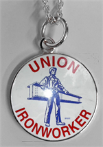 Ironworker Man and Beam Necklace