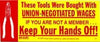 Toolbox Decal Hands Off w/Pliers