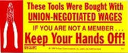 Toolbox Decal Hands Off w/Pliers