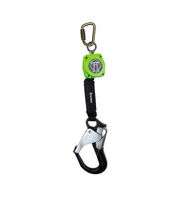 Safewaze 6' Web Retractable with Aluminum Rebar Hook & Steel Carabiner - Ironworkergear