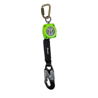 Safewaze 6' Web Retractable with Aluminum Snap Hook & Steel Carabiner - Ironworkergear
