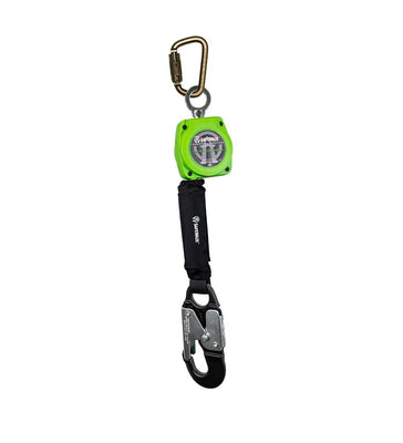 Safewaze 6' Web Retractable with Aluminum Snap Hook & Steel Carabiner - Ironworkergear