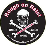 Rough On Rats Skull & Crossbone Hardhat Sticker