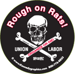 Rough On Rats Skull & Crossbone Hardhat Sticker