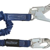 Falltech 4½' to 6' ElasTech® Energy Absorbing Lanyard, Single-leg with Aluminum Connectors - Ironworkergear