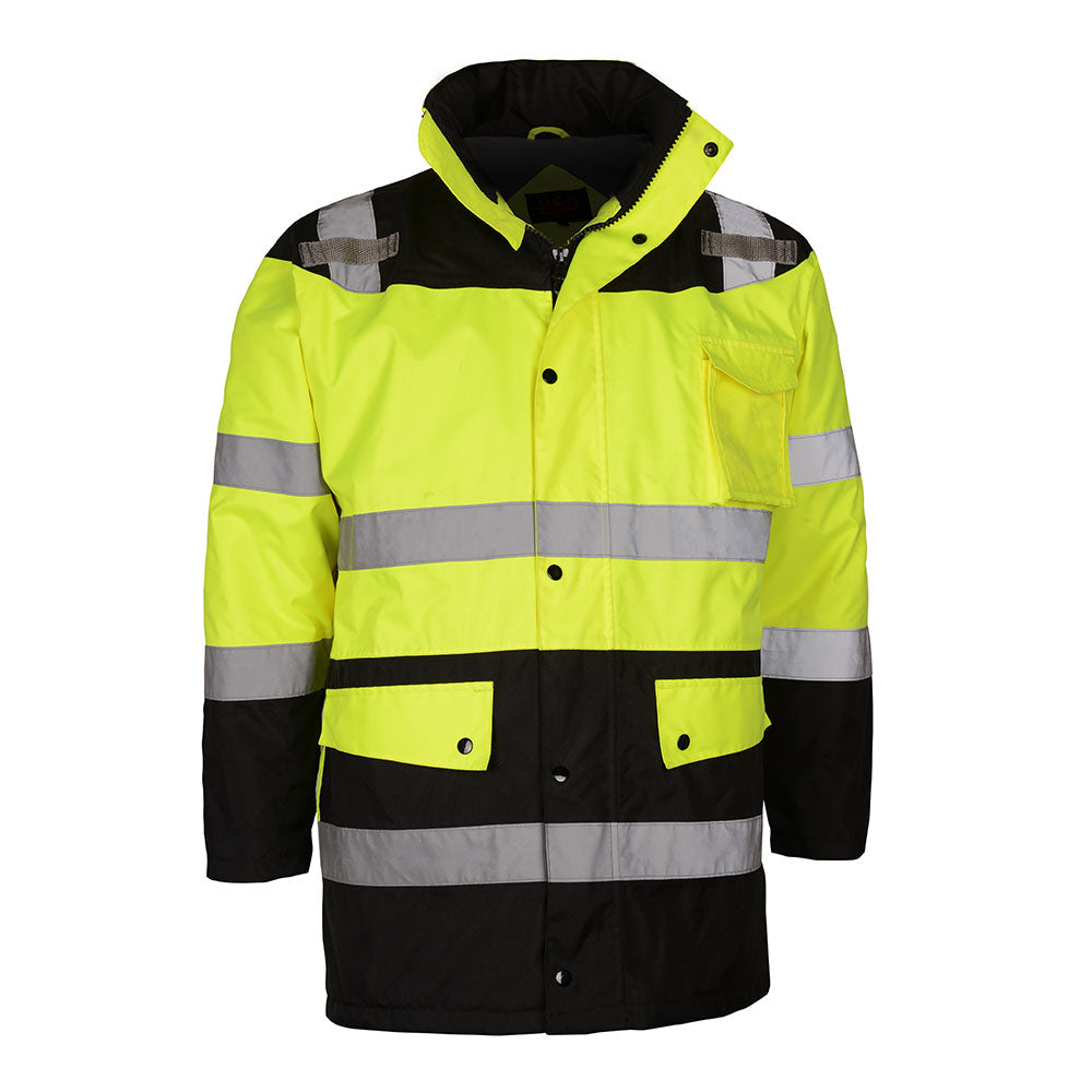 GSS Safety Class 3 Waterproof Fleece-Lined Parka Jacket - Ironworkergear