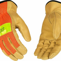 Kinco Gloves with Mesh Back Orange #909- Clearance