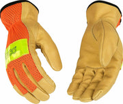 Kinco Gloves with Mesh Back Orange #909- Clearance